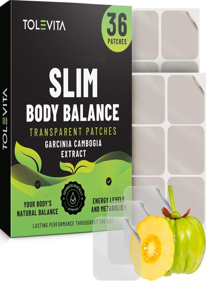 TOLEVITA Slim Body Patches – 36 Transparent Patches with Garcinia Cambogia, Cinnamon, L-Glutamine & Vitamin B Complex - for Daily Wellness, Active Lifestyles & Energy, Gym, Fitness - Image 1